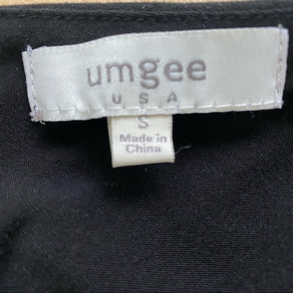 Umgee Crochet Hem Boho Overlay Fall Black Dress SMALL - Picture 6 of 8